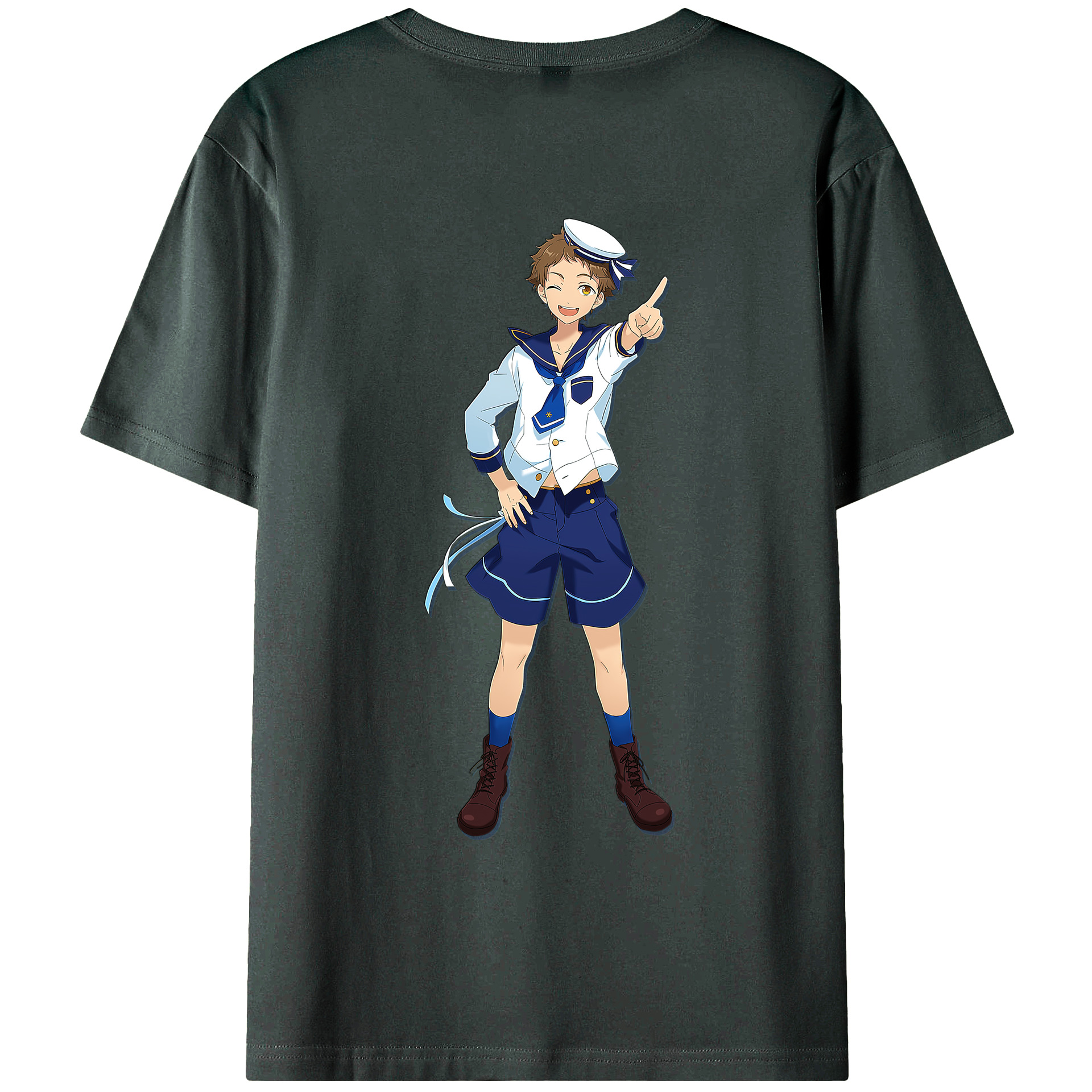 （画像用） あんさんぶるスターズ! Ensemble Stars 綿100％ メンズ半袖Tシャツ（バックプリント） 通気性